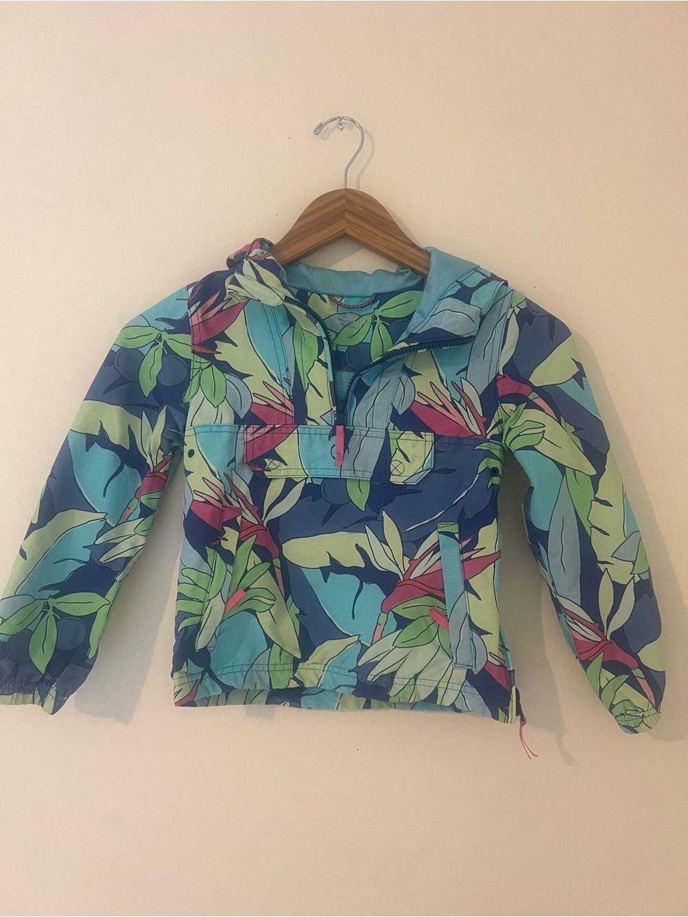 Kids Vineyard Vines La Palmer’s Tropical Print Anorak Jacket